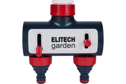 Распределитель потоков 2-х канальный премиум с переходниками 3/4” и 1” HF 003 Garden Elitech 206027