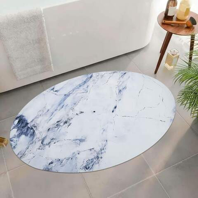 Коврик диатомитовый овал 60*90см Roomis (монсеррат серый) D6