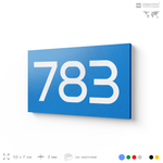 Номер на дверь 783, табличка на дверь для офиса, квартиры, кабинета, аудитории, склада, голубая 120х70 мм, Айдентика Технолоджи