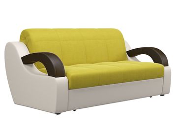 Диван Мадрид 1,6 - Velutto 28 оливковый/беж кожзам/ коричневая накладка