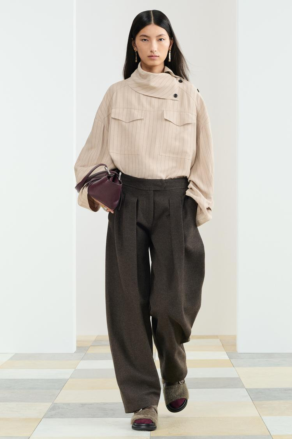 ZARA КОЖАНАЯ СУМКА С ПЛЕЧЕВЫМ РЕМНЕМ, БОРДОВЫЙ/КРАСНЫЙ