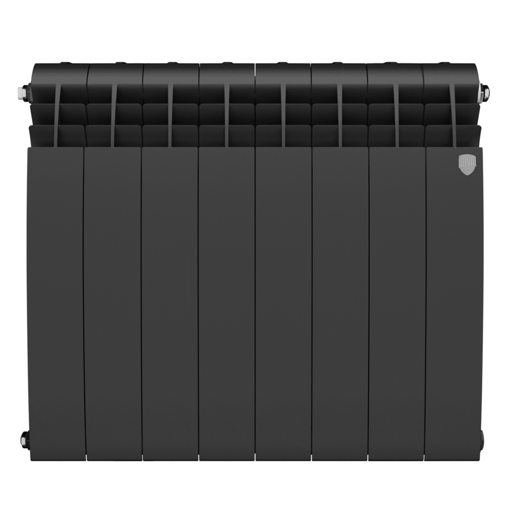 Радиатор биметаллический черный BiLiner 500 Noir 8 секций