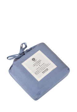 Постельное белье семейное Luxberry коллекция Лен и Хлопок голубое