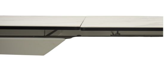 Стол CREMONA 180 KL-99 Белый мрамор матовый, итальянская керамика / белый каркас