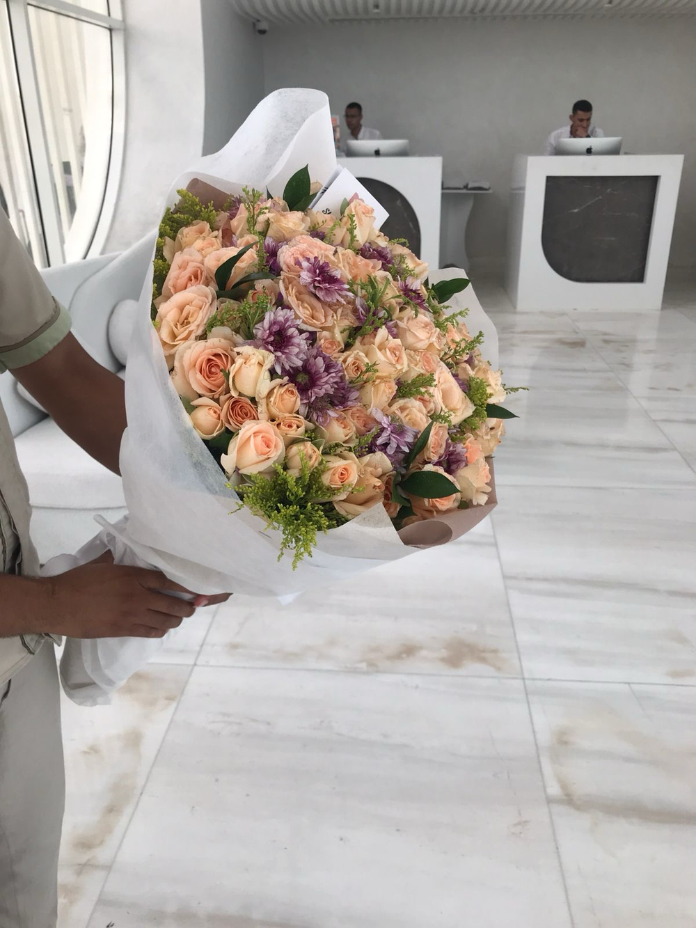 101 розова Роза с Хризантемами авторский букет