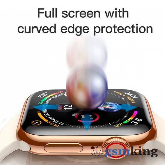 Baseus 0.3mm Full-screen Curved Tempered Film 40mm for AP Watch 4 Black SGAPWA4-A01