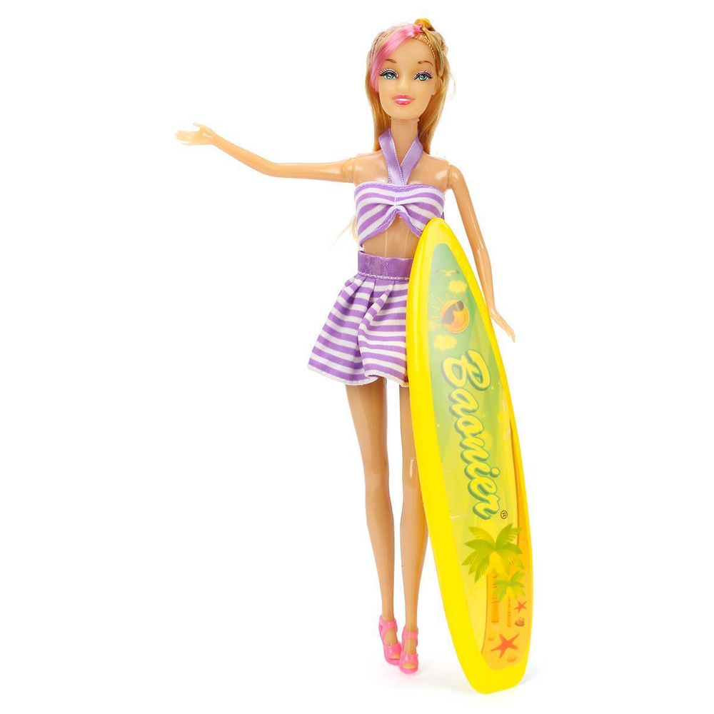 Кукла тип Модель с аксесс., меняет цвет тела под лампой, в/к 22*6*33 см.