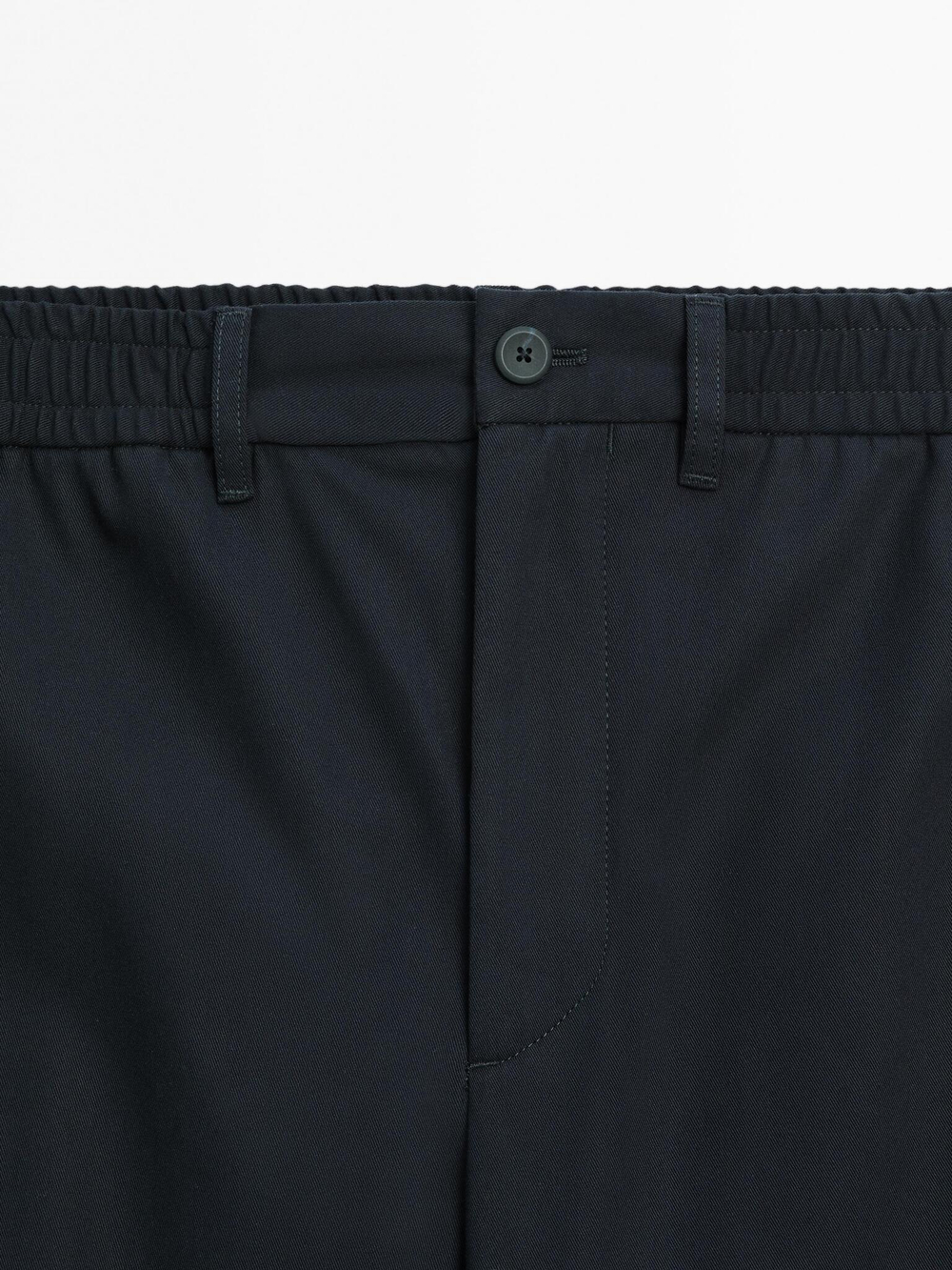 Massimo Dutti Брюки-джоггеры из 100% хлопка, темно-синий