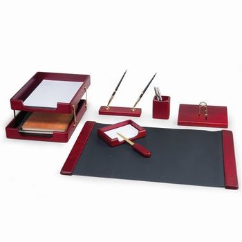 Набор настольный Bestar Charon из массива дерева (бук), 7 предметов, цвет красное дерево (236393)