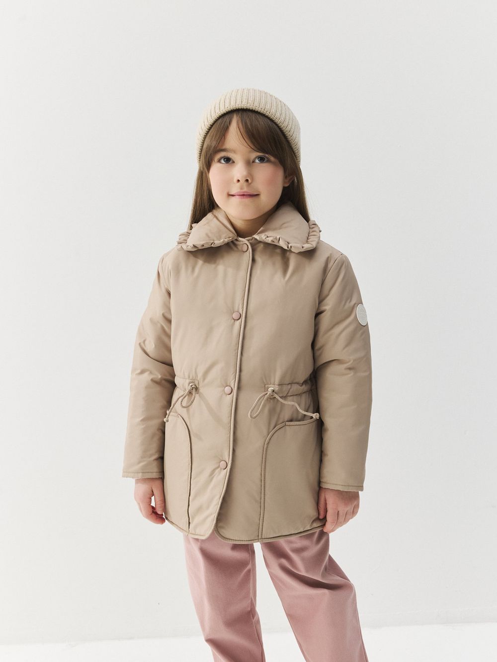 Куртка демисезонная с воротником "Кофе с молоком"