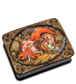 ШК-19/ 4-N Шкатулка в технике декупаж «Жар-птица» (10х8х3,5)