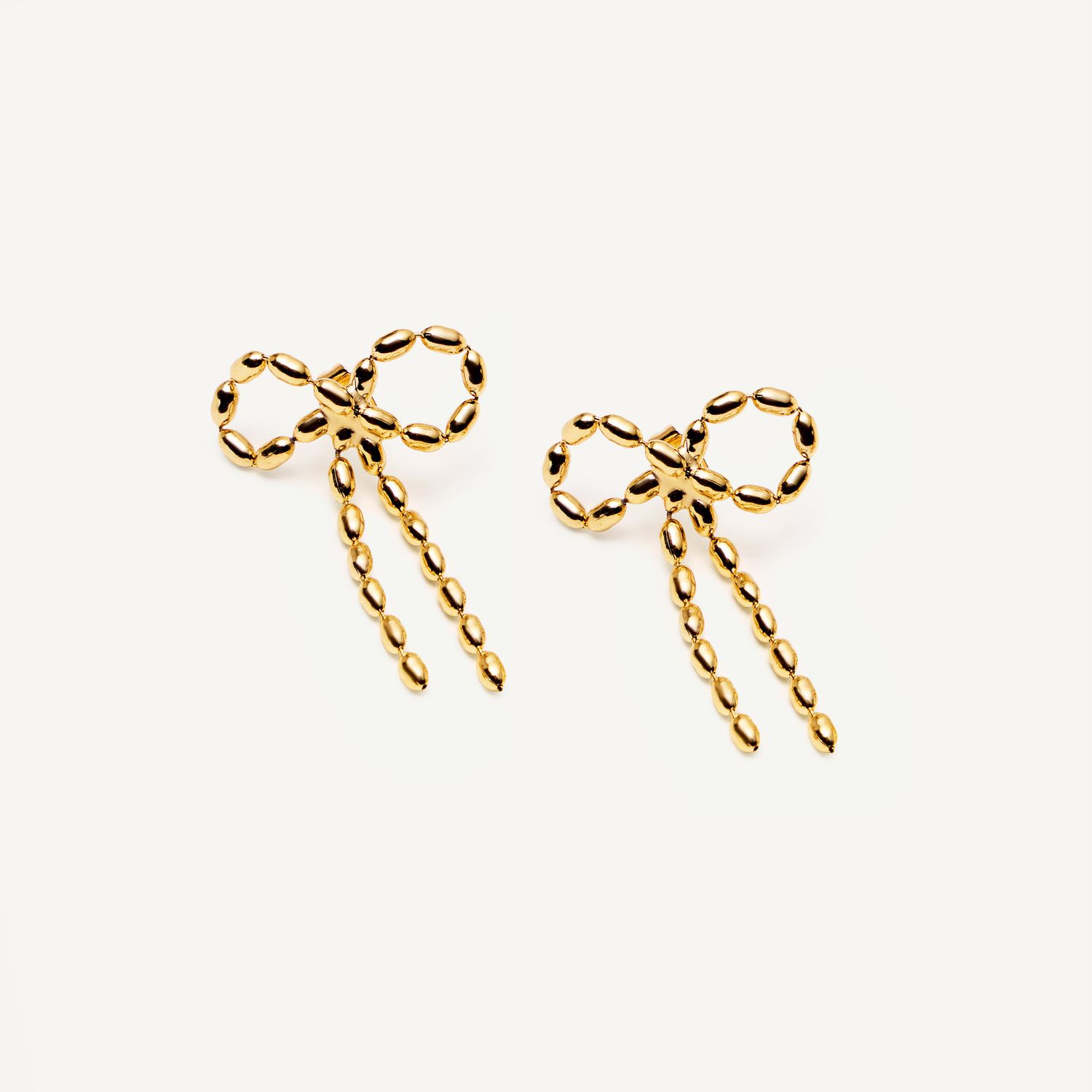 Серьги Stitched Bow Earrings – Gold