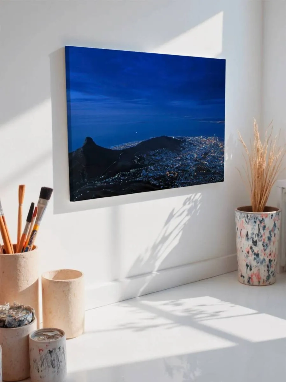 Картина на стену 40 X 50 Ночной город в горах