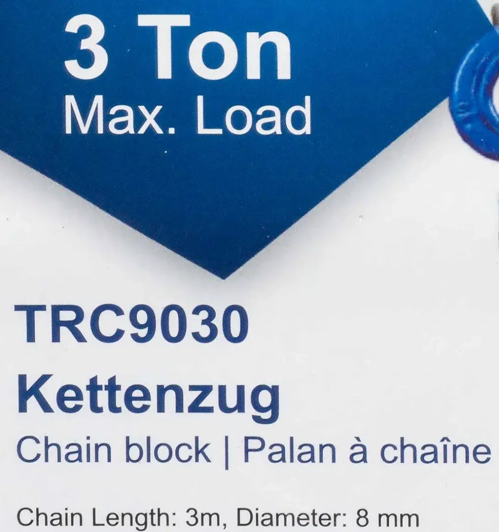 Таль цепная ручная 3т Scheppach Sch-TRC9030