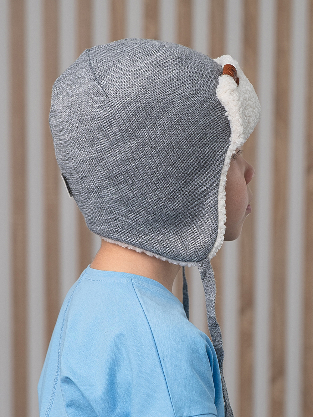 Шапка зимняя вязаная (Пепельный) ТОКИ