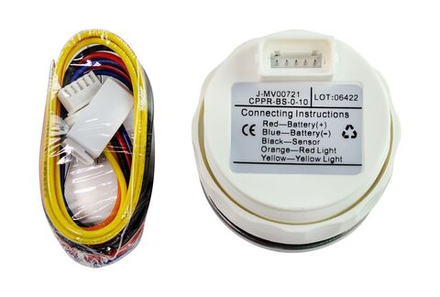 Указатель давления масла 0-10 бар, черный циферблат, нержавеющий ободок, д. 52 мм