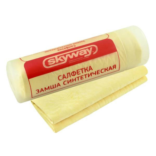 Салфетка из замши большая в тубе /64*43 см/ (SKYWAY)