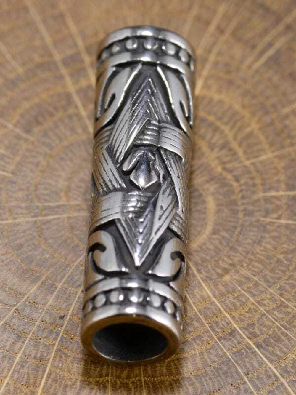 Бусина «Цилиндр» из нержавеющей стали