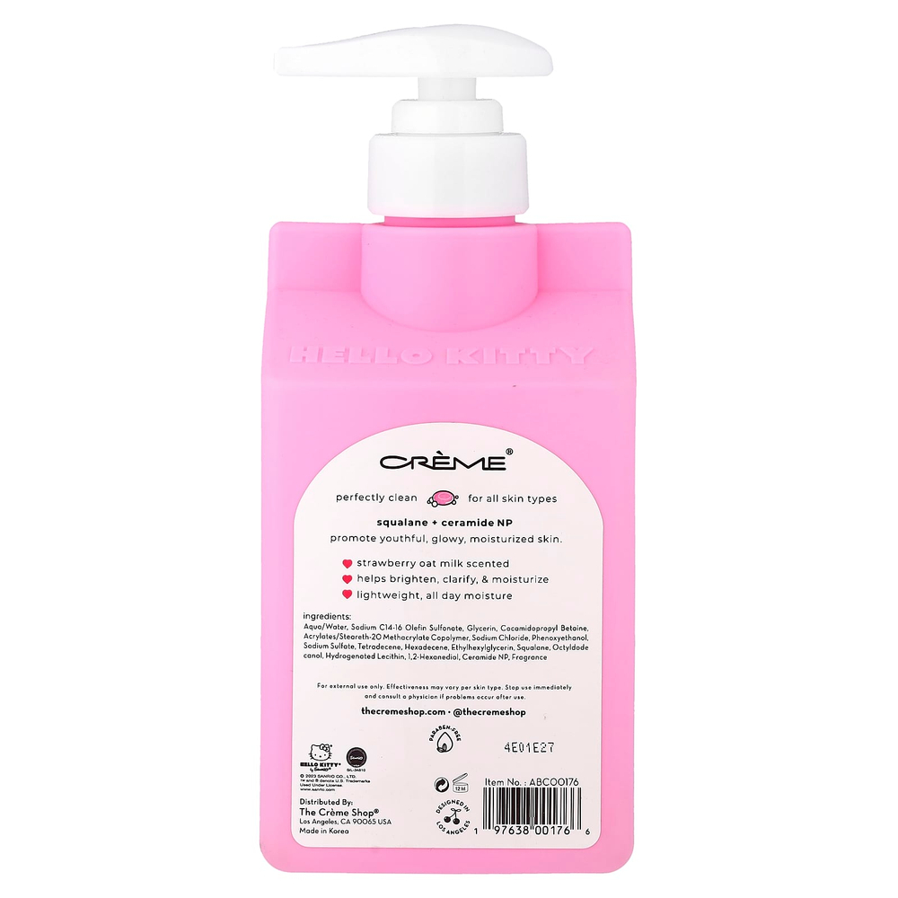 The Creme Shop, Hello Kitty®, улучшенная очищающая смесь для тела, клубничное овсяное молочко, 500 мл (16,9 жидк. унции)