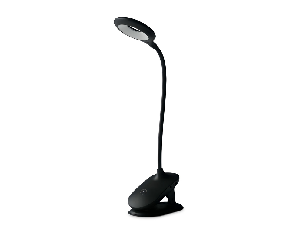 Светильник светодиодный настольный DE703 BK черный LED 3000-6000K 6W