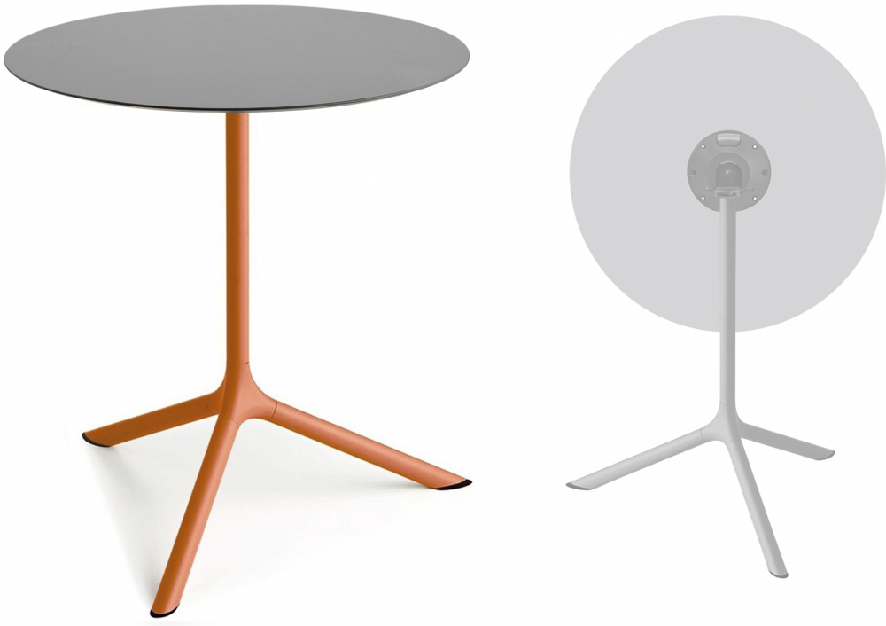 Стол ламинированный обеденный складной Scab Design Tripe Maxi Folding, терракотовый, светло-серый