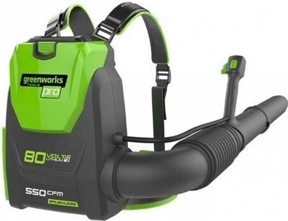Воздуходувка аккумуляторная GREENWORKS GD80BPB ранцевая 80V, без АКБ и ЗУ 2402407