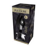 Серебристая анальная втулка с прозрачным кристаллом Mini Metal Butt Plug Size L - 9 см.