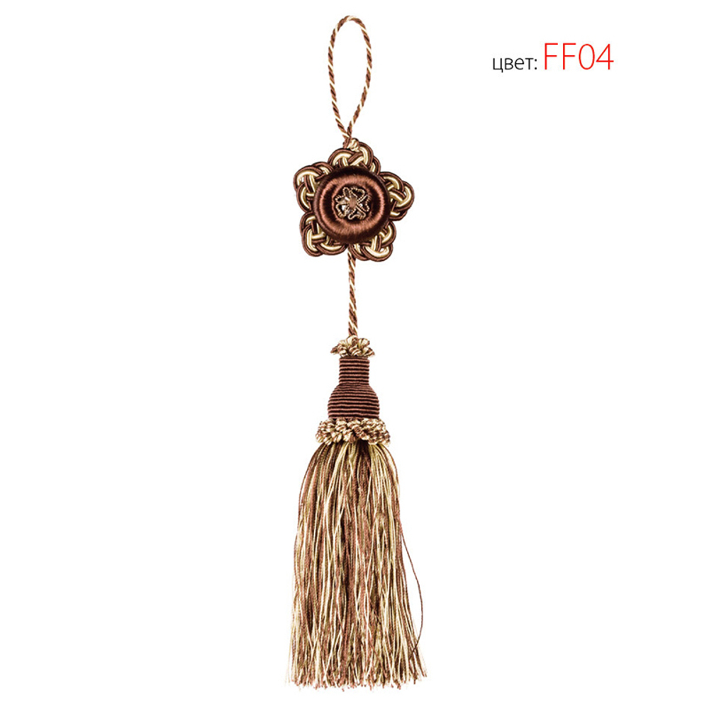 Розетка с кисточкой Modern Trimmings арт. Giati col. FF04 (высота кисти 15 см)