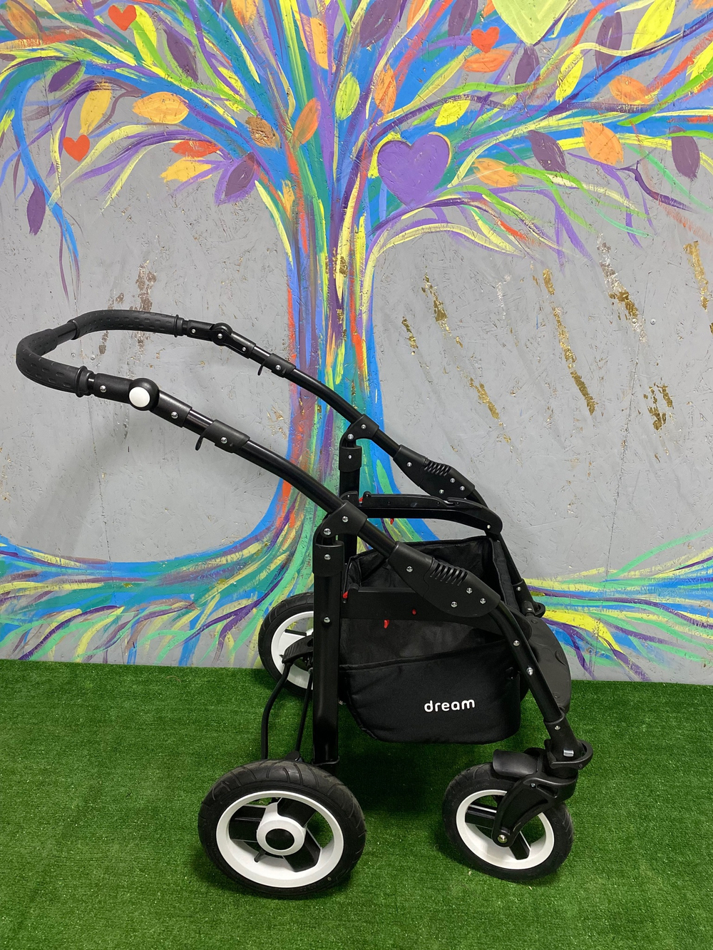 Коляска DREAM  (BartPlast) 04 серый-мятный