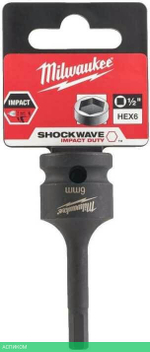 Головка ударная Milwaukee 1/2" Shockwave HEX6 (4932478064)