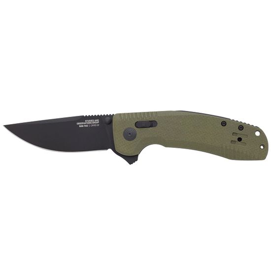 Складной нож SOG, 12-38-02-57 SOG-TAC XR OD Green c клинком из стали D2, рукоять титан / G10