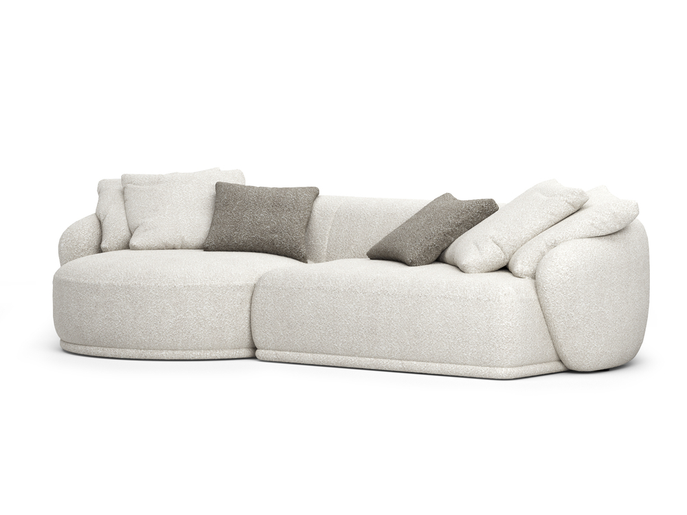 Shell диван с полукруглой оттоманкой