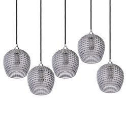 Светильник подвесной каскадный Aurora, 110х18 см, серый