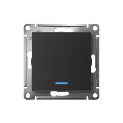 Выключатель 1-кл. СП AtlasDesign 10А IP20 (сх. 1а) 10AX с подсветкой механизм карбон SE ATN001013