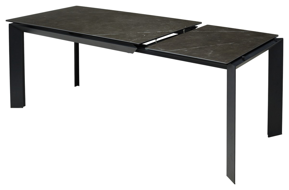 Стол CREMONA 140 KL-116 Черный мрамор матовый, итальянская керамика/ черный каркас, ®DISAUR