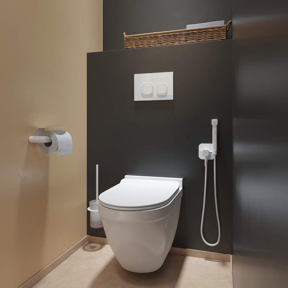 Клавиша смыва из стекла  IDDIS Uniglass 001 UNG01GWi77 универсальная БЕЛОЕ стекло