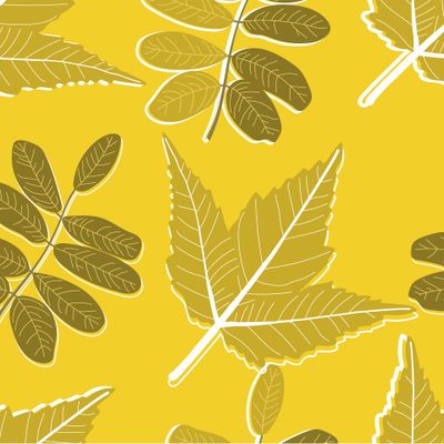 Осенний принт с листьями