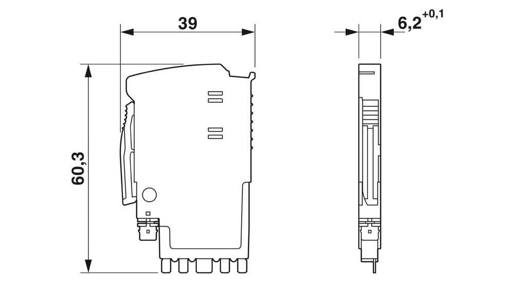 1027591 - TTC-6P-T3-24DC-I-P - Штекерный модуль для защиты от перенапряжений, тип 3