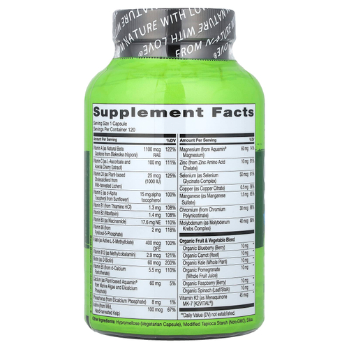 NATURELO, Мультивитамины для мужчин старше 50 лет, 120 вегетарианских капсул