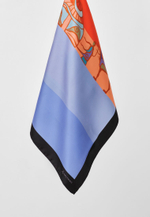 Шелковый платок KERUEN RED/BLUE 70×70