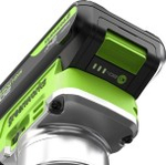 Фрезер кромочный аккумуляторный GREENWORKS  G24RO 24V, АКБ 2Ач и ЗУ 3502507CUA
