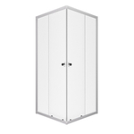 Душевая ширма DIONRIA (80х80) матовое стекло с рисунком вельвет, профиль белый