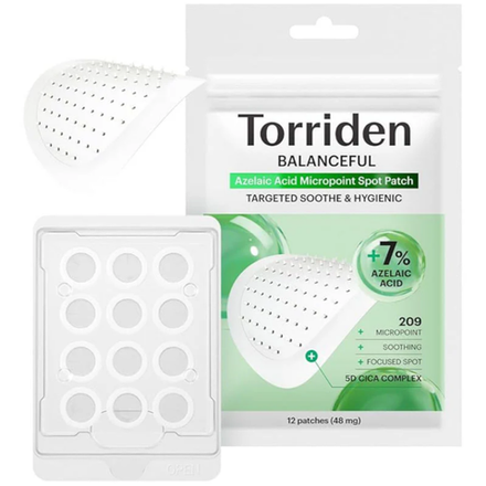 Патчи против прыщей Torriden Balanceful Azelaic acid Spot patch - 12шт внутри