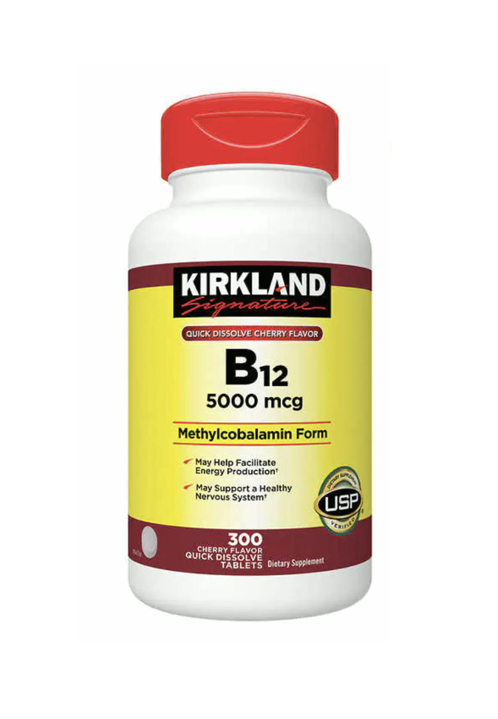 Kirkland Signature Quick Dissolve B-12 5000 мкг, 300 таблеток