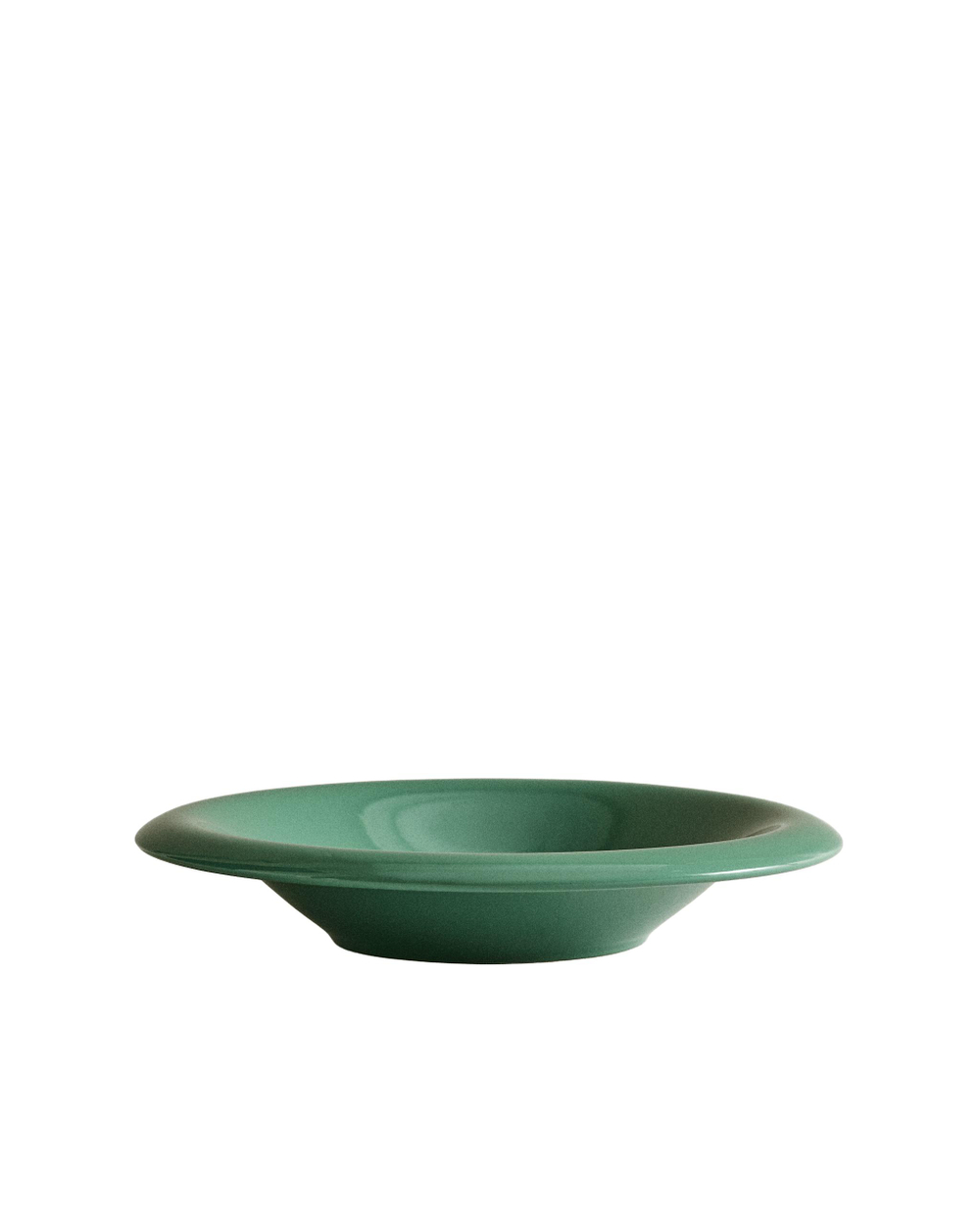 Zara Home тарелка глубокая из каменной керамики, цвет зелёный, 23 см