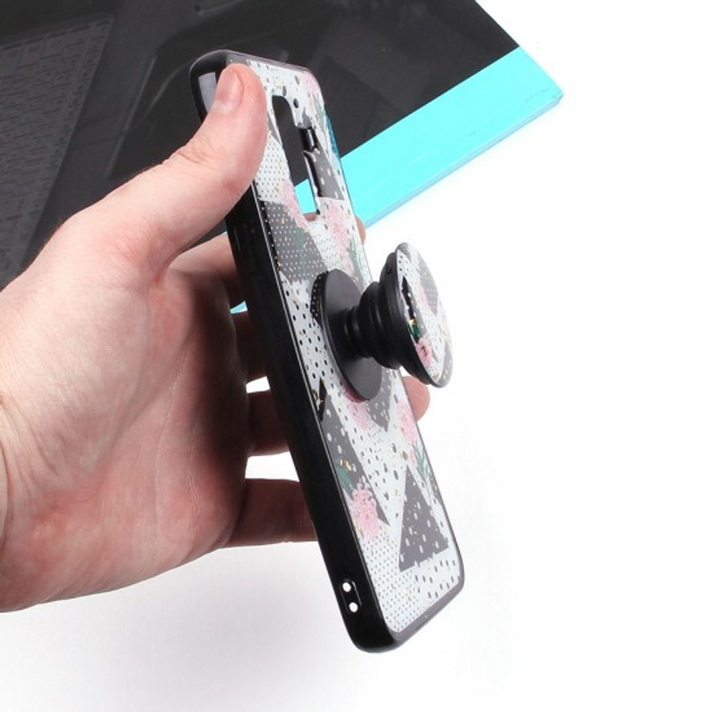 Чехол ТПУ с попсокетом для Samsung Galaxy J8 (2018), 010899