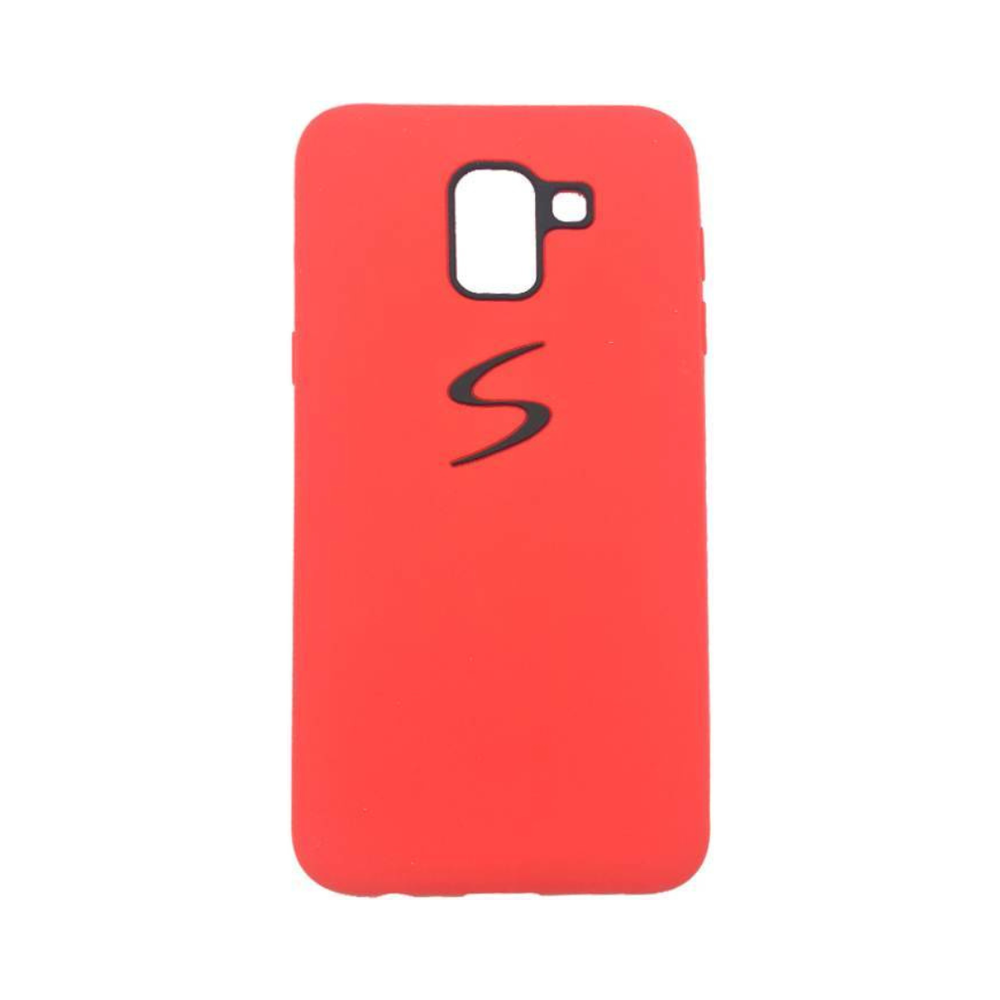 Силиконовый матовый чехол S-Design для Samsung J6, красный