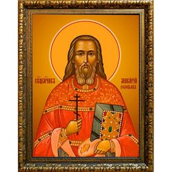 Макарий Соловьев, священномученик, пресвитер. Икона на холсте.
