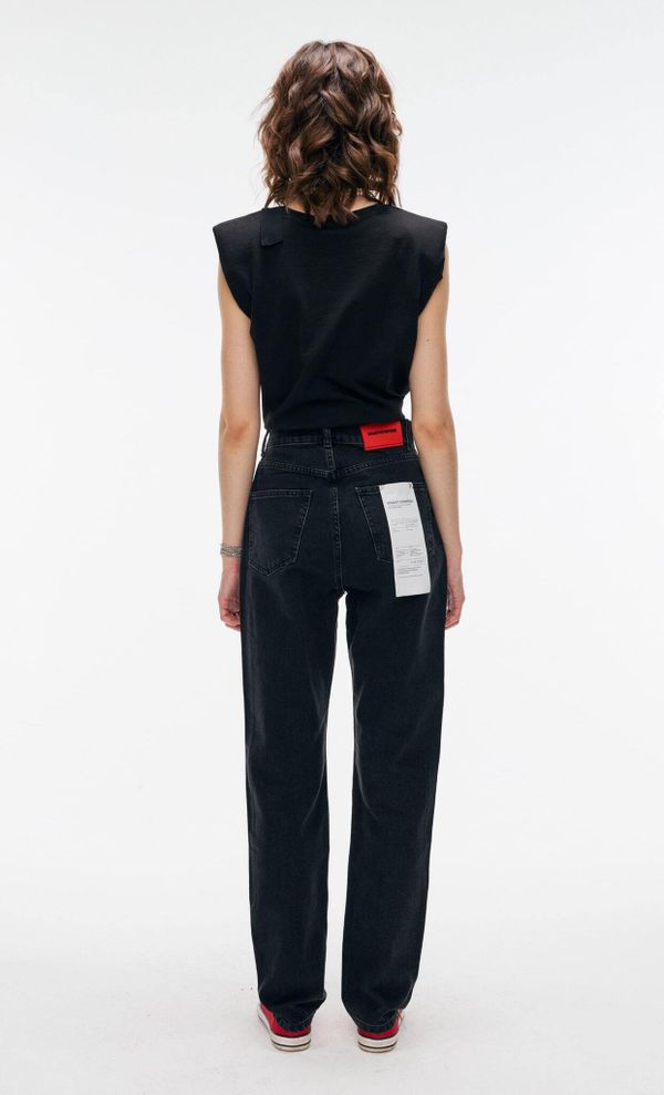 Джинсы Прямые черные - фото 2
