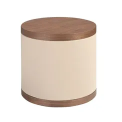 Прикроватная тумбочка 7219 из экокожи и ореха